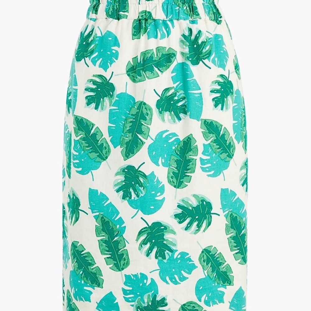 J.Crew Factory Linen Blend Pull On Skirt